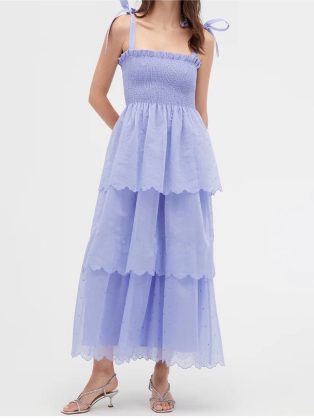 Hill House Home Elise Nap Dress Hyacinth Organza Dot Dress